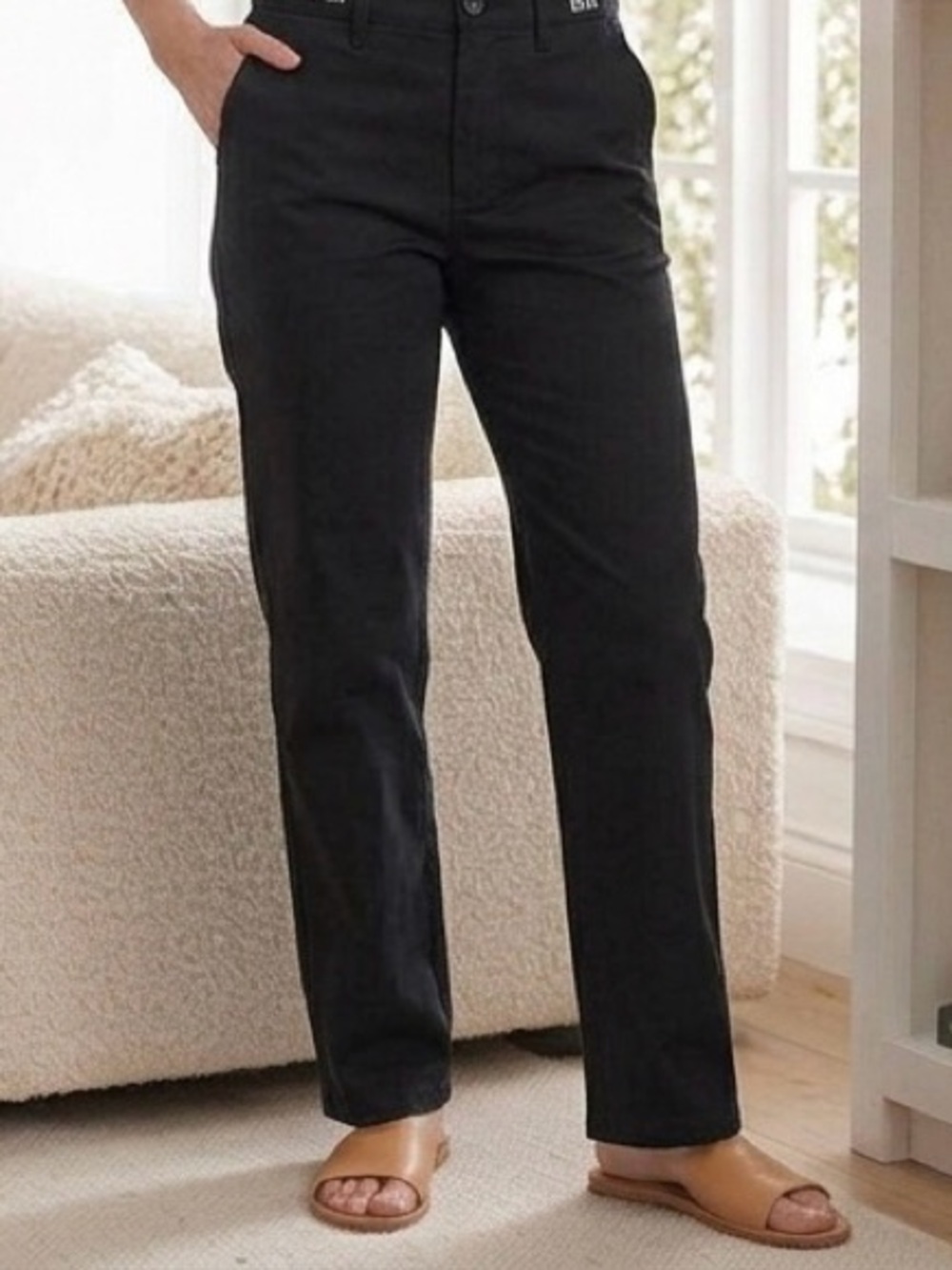 GAP Black Straight-Leg Jeans